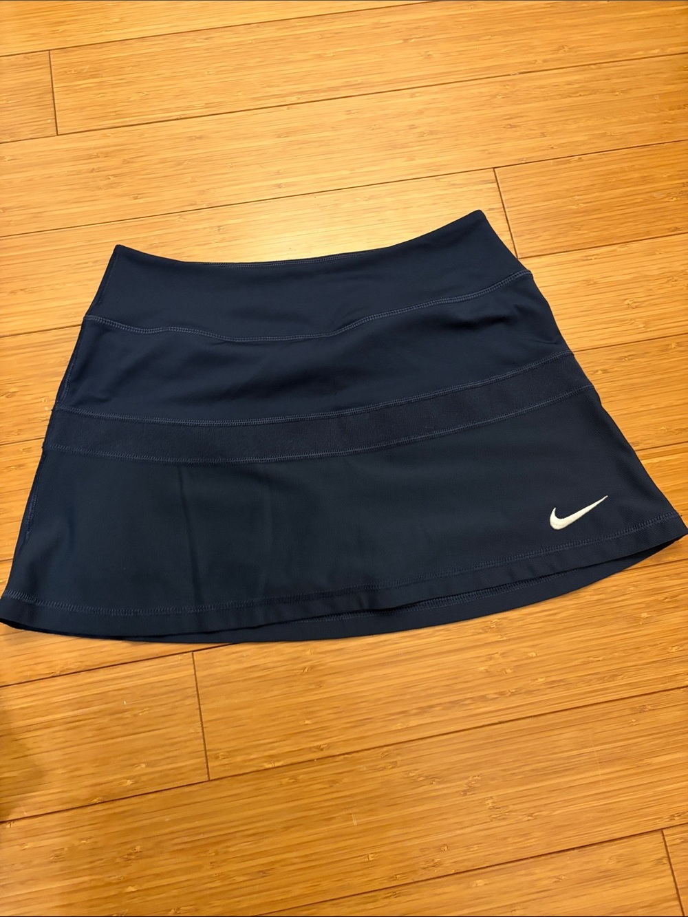 Nike Women's Navy Mini Athletic Skort with White Swoosh